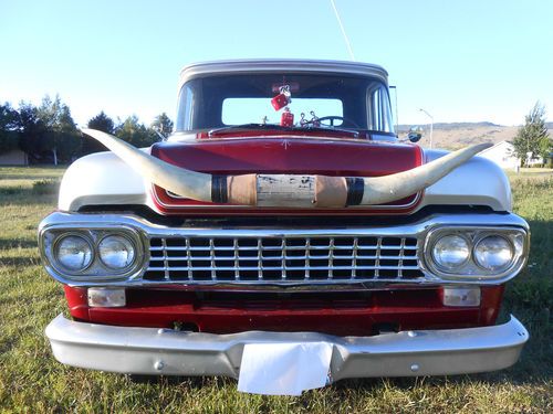 1959 ford f-250 flat bed-hot rod-numbers matching-v8-fresh cosmetics-low reserve