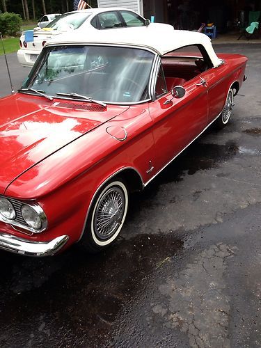1964 corvair monza convertible (red and white)
