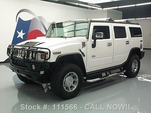 2006 hummer h2 4x4 sunroof htd leather brush guard 42k texas direct auto