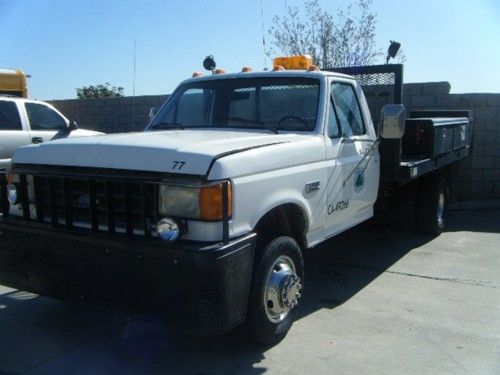 1988 ford f450 superduty xl flatbed mechanics truck 7.5l v8