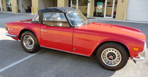 Beautifully restored 1972 triumph tr6 signal red matching numbers body off