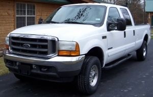 2001 white ford f250 crew cab long bed 4d a/c 7.3l diesel 4x4 a/t pickup truck