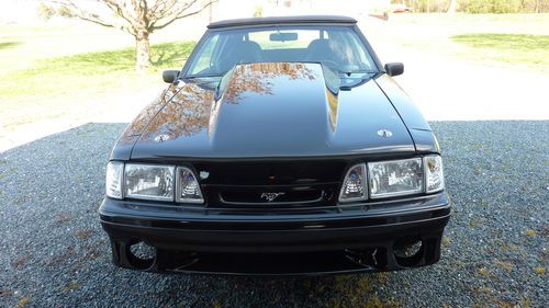 Black 1990 ford mustang gt convertible rolling chassis roller 90 : no reserve!