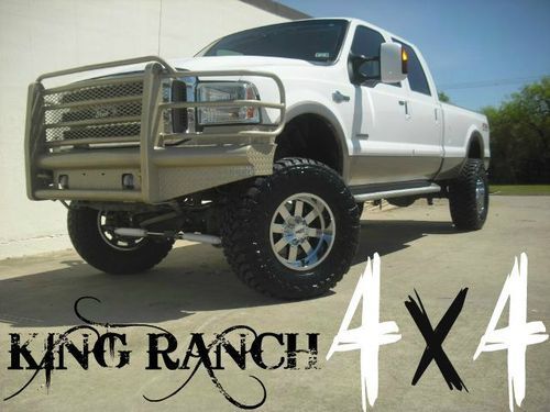 2006 ford f-350 4x4 king ranch, 6 inch lift kit, moto metal wheels