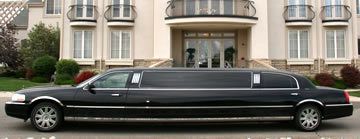 Black lincoln town car limousine