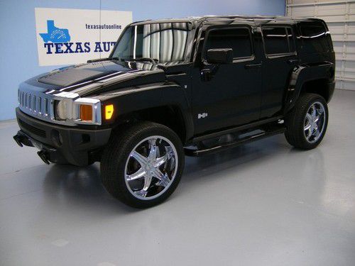 We finance!!!  2006 hummer h3 4x4 automatic onstar pioneer 22 chrome rim 1 own