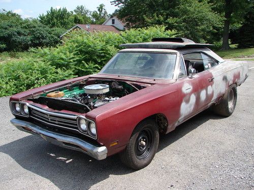 1969 plymouth road runner a12 factory 440-6 number match m-code 4 speed