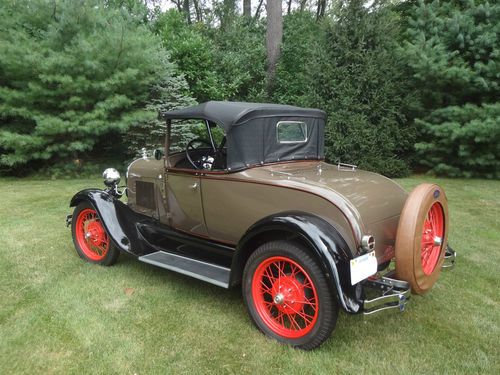 1928 ford model a roadster - restored rumble seat convertible
