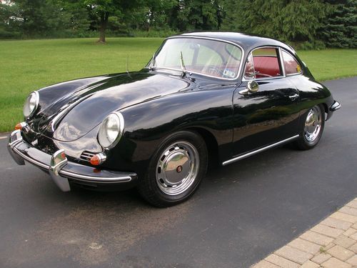 Stunning black 356 c coupe with coa