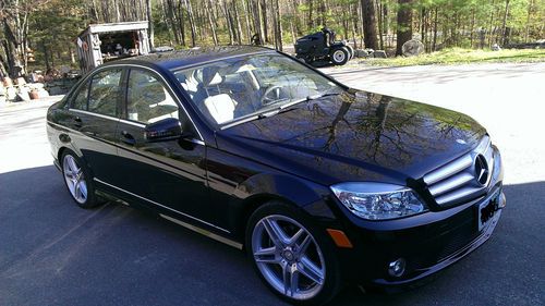 2010 mercedes benz c300  rwd 6 speed manual  black  with tan leather interior