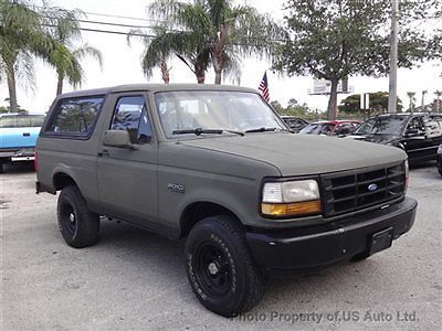 1992 ford bronco custom 4x4 5.0l v8 automatic clean carfax suv gasoline 5.0l v8