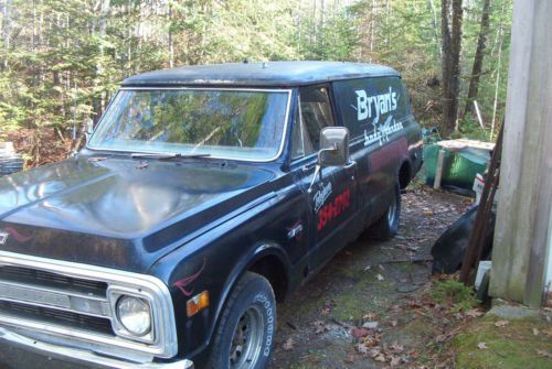 1969 chevy 1/2 ton 2wd panel truck, rat rod, running but not drivable project