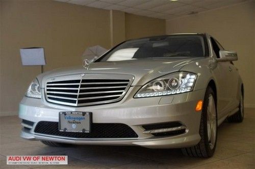 2010 silver mercedes s-class s550 v8 wood inlay nav leather moonroof miles 20k