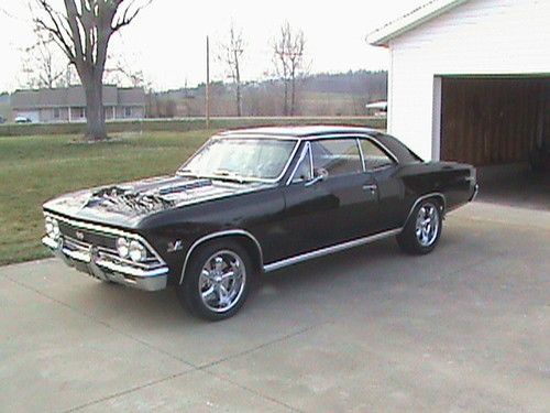 1966 chevelle ss black on black flawless