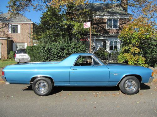 1972 chevy chevelle el camino ss (real deal) lemans blue stunning!