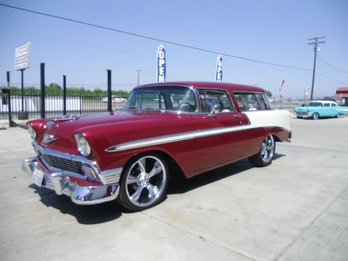 1956 chevy nomad v8-auto-frame off restoration!!!  very nice!  rare-rust free!!