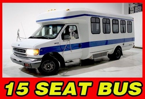 1997 ford e-450 van shuttle bus | 1-ownr, 15 passenger, turtle top, gas