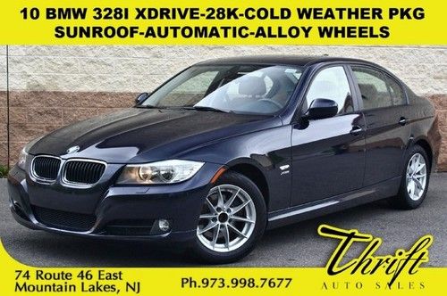 10 bmw 328i xdrive-28k-1owner-cold weather pkg-sunroof-automatic-alloy wheels