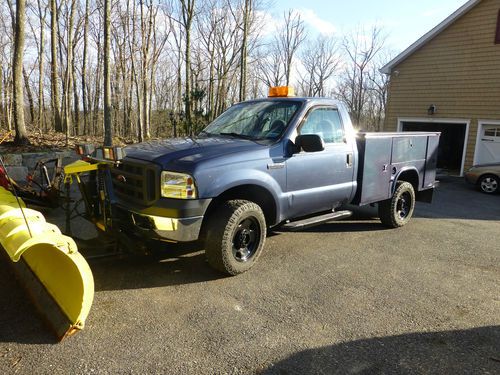 Super duty, auto, utility tool body bed, 8' fisher plow ii, 50k miles, 4wd air