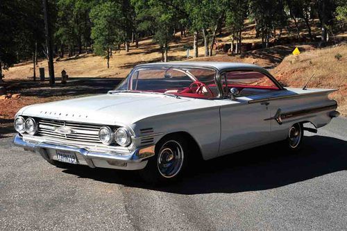 Restored 1960 chevrolet impala sport coupe 400/350 pdb ps ac california clean