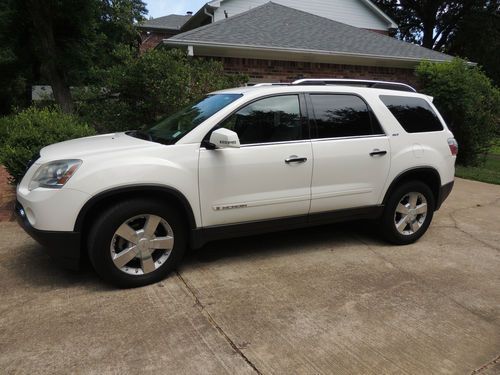2007 gmc acadia slt sport utility 4-door 3.6l white with leather int. - loaded!