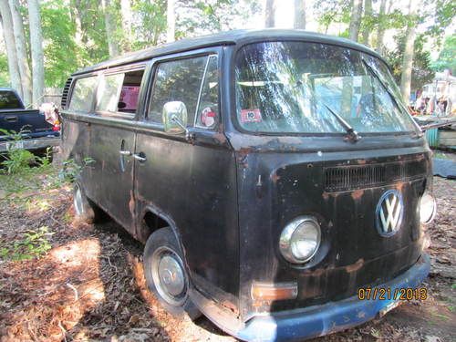 Black vw bus, in need of some tlc
