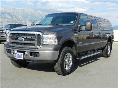 Ford crew cab powerstroke diesel lariat 4x4 longbed shell auto low miles leather