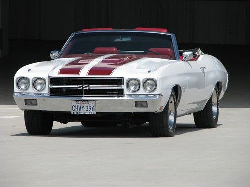 1970 chevelle convertible ss396 restored california car 73,000 miles a/c loaded