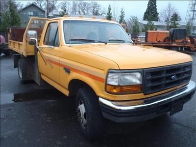1997 ford f-350 xl reg. cab drw 2wd- 9 ft dump bed ~ sos at odot in salem, or