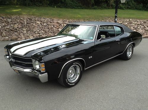 1971 chevelle true ss numbers matching 350 / 350 turbo 12 bolt triple black