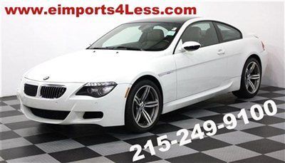 Buy now $44,551 6 speed 08 bmw m6 v10 coupe white navigation 19s xenons 500hp