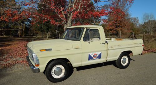 1970 ford truck f-100 short bed / ps pb / working ac and build sheet