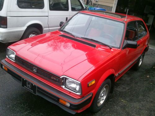 1983 honda civic &#034;s&#034; - excellent condition - many options - 5 spd - red on black