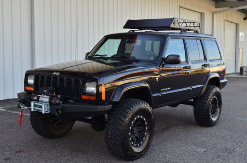 2001 jeep cherokee sport 4x4 xj fully built 4.5&#034; zone lift 33&#039;s winch low miles!