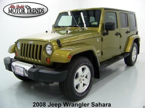 2008 jeep wrangler 4x4 unlimited sahara hardtop auto cd media boards cruise 45k