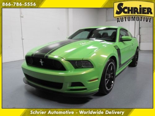 13 ford mustang boss 302 green rwd 6 speed sync bluetooth