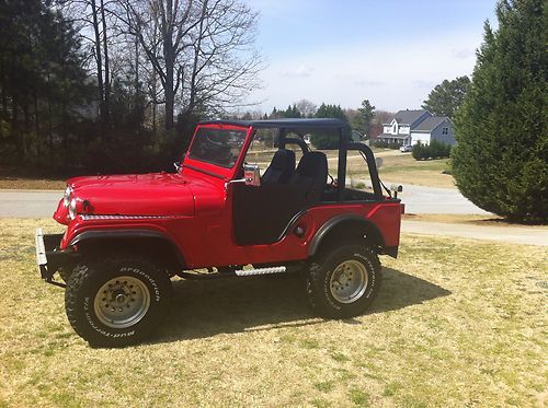 1966 jeep cj5, open body, red, runs and drives!