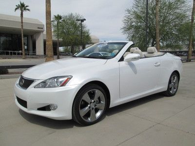 2010 white v6 automatic leather navigation miles:23k convertible certified