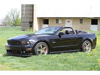 Supercharged convertible roush 6 speed manual one owner carfax leather premium