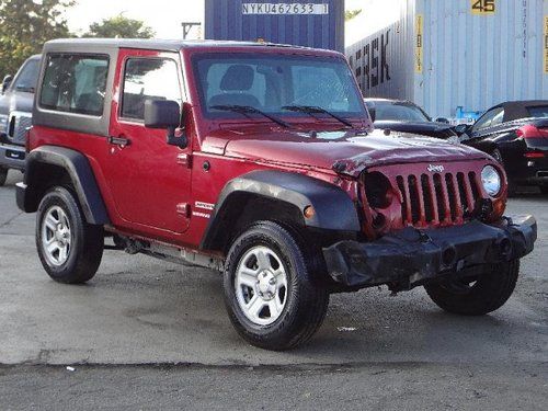 2013 jeep wrangler sport 4wd damaged salvage priced to sell nice color wont last