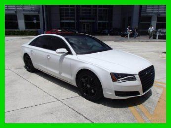 2013 audi a8 l, white/brow leather, just traded in, mercedes-benz dealer,l@@k!!