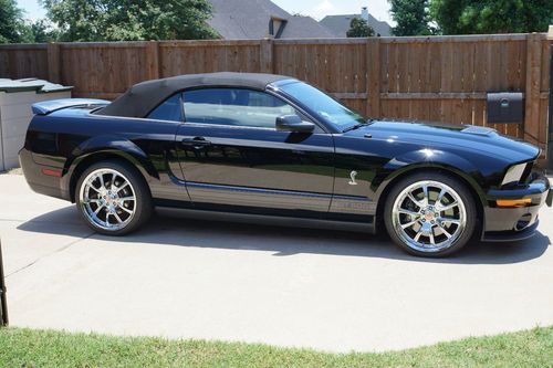 2009 ford mustang gt500 convertible black on black w shelby cs40 chrome wheels