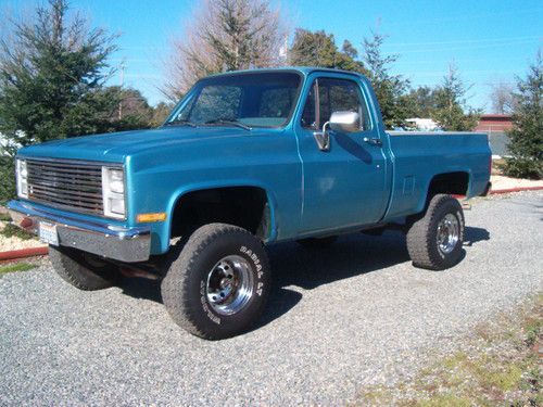 1986 chevy short bed 4x4 rust free ca truck