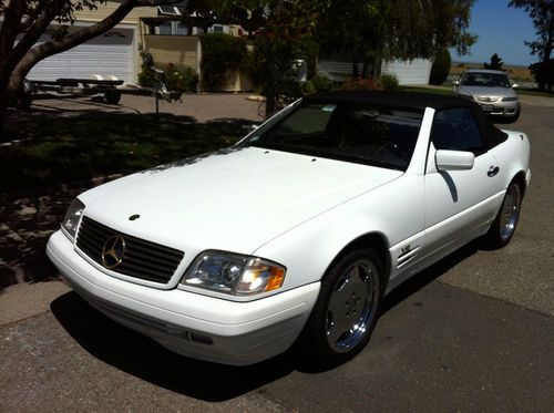 White mercedes 1997 600sl convertable w/ hard top included