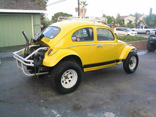 1961 vw baja bug,  1835 dual carbs, irs trans,, fresh paint canary yellow,