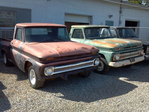 64 chevy c10 step side w/title and 2nd parts truck w/a283 and gm 350 crate motor