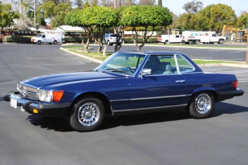 1985 mercedes 380sl roadster soft/hardtop 3.8l options fuel inj ac california
