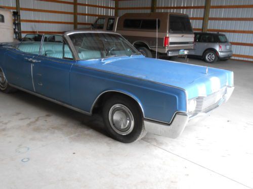 1966 lincoln continental convertible ,1 owner ,project ,runs exlnt,low reserve