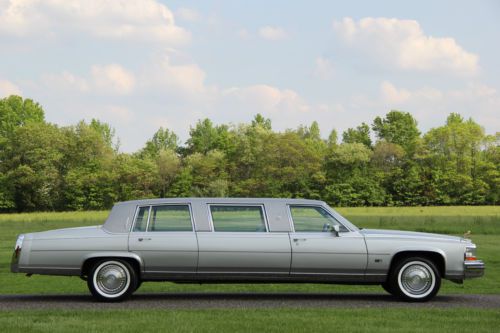 1987 cadillac fleetwood brougham 11k actual miles 1owner stretch limo no reserve