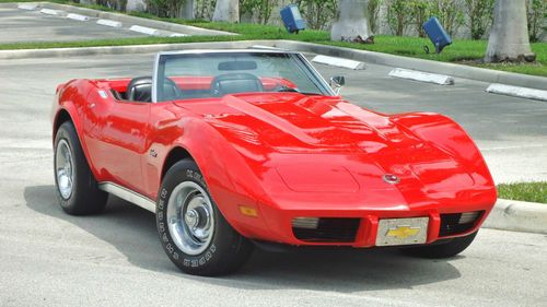 Red hot corvette convertible rare gorgeous v8 4spd matching numbers